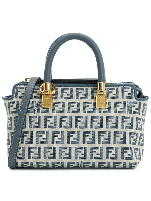 Fendi FF Small Fabric Tote Bag Blue