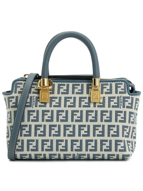 Fendi FF Small Fabric Tote Bag Blue
