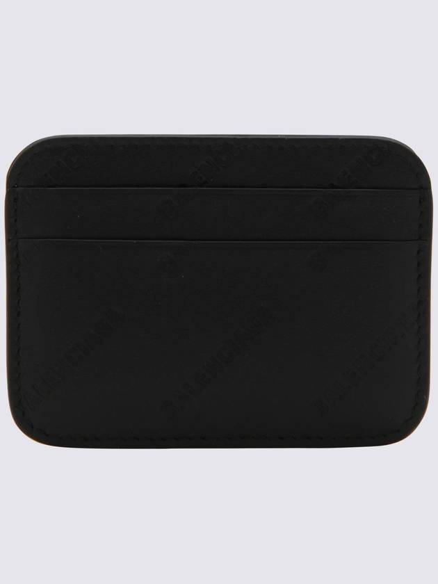 Balenciaga Embossed Logo Card Wallet Black
