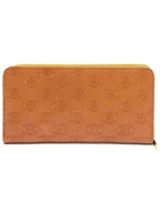CELINE Triomphe Zipper Long Wallet Tan