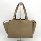 CELINE Baby Grained Calfskin Medium Tri-Fold Bag Taupe LA46701