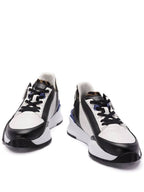 Fendi Flow FF Jacquard Leather Running Low Top Sneakers Black