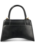 Balenciaga Hourglass Small Tote Bag in Shiny Box Calfskin Black