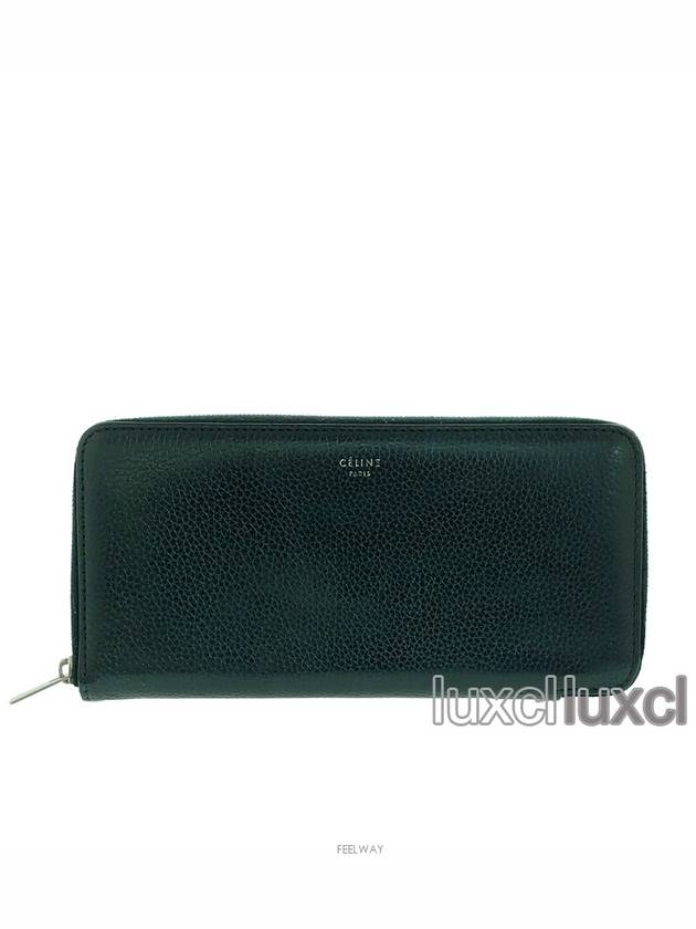 CELINE Zipped leather women s long wallet