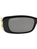 Balenciaga Eyewear Dynasty Rectangle Sunglasses Bb0096S 001 Black