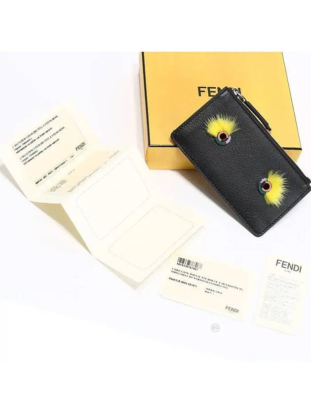 Fendi Women's Monster Card Wallet Black