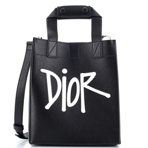 Dior Dior x Shawn Stussy D-Dior Tote Leather with Applique Small