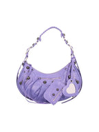 Balenciaga Le Cagole Small Leather Shoulder Bag Purple
