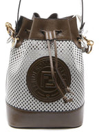 Fendi Montresor Logo Mesh Bucket Bag Brown