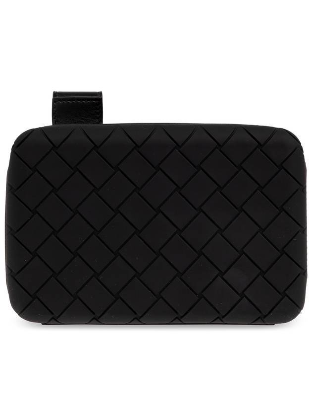 Bottega Veneta Tech Rubber Clutch Bag Black