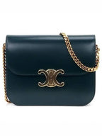 CELINE College Triomphe Shiny Calfskin Cross Bag Amazon