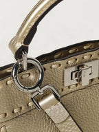 Fendi Peekaboo ISeeU Petite Tote Bag Gold
