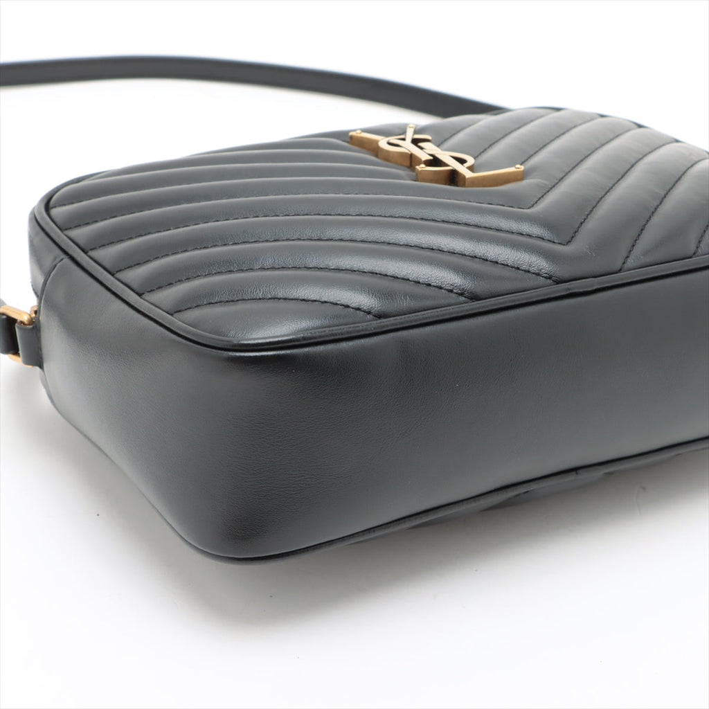 Saint Laurent Lounge Camera Leather Shoulder Bag Black 612544