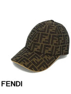 Fendi FF Jacquard Ball Cap Brown
