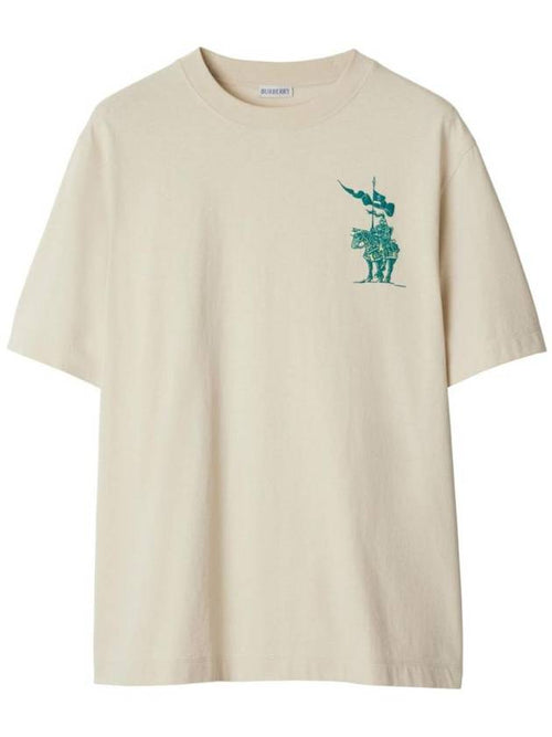 Burberry EKD Cotton Short Sleeve T-Shirt Chalk White