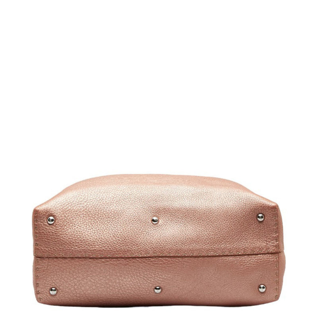 Fendi Selleria Champagne pink Leather Handbag Tote Bag ()
