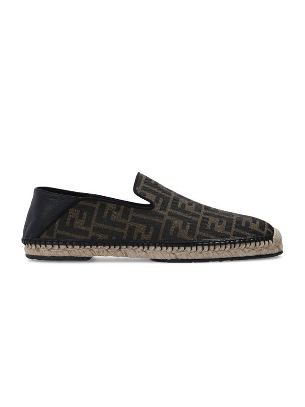 Fendi FF Logo Fabric Espadrilles Brown