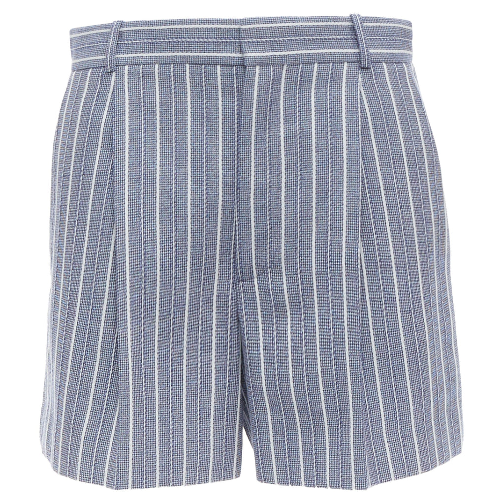 Christian Dior striped virgin wool mini shorts