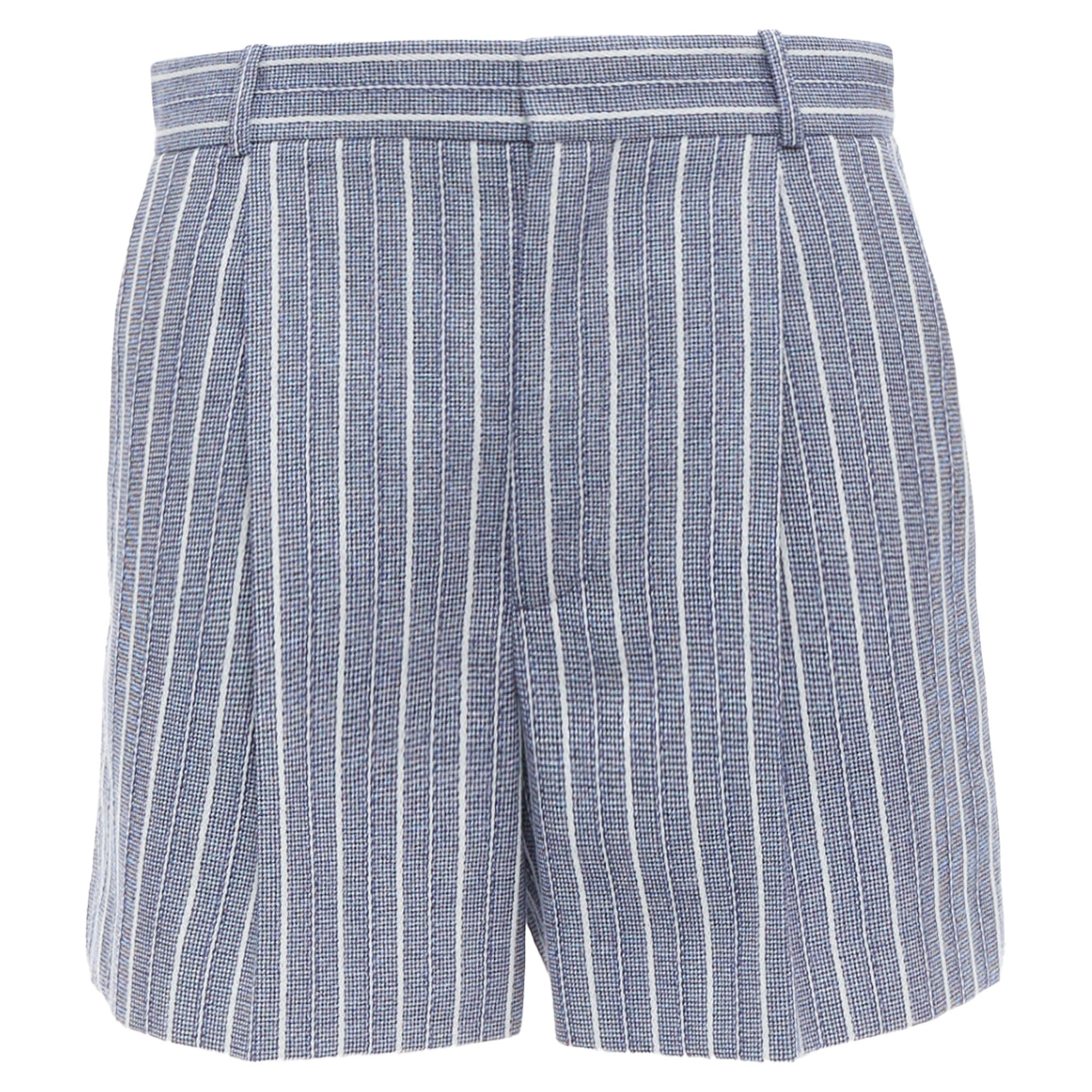 Christian Dior striped virgin wool mini shorts