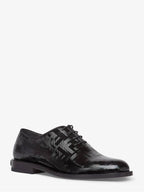 Fendi Patent Leather Lace Up Derby Black