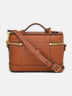 CELINE Vanity Natural Calfskin Cross Bag Tan