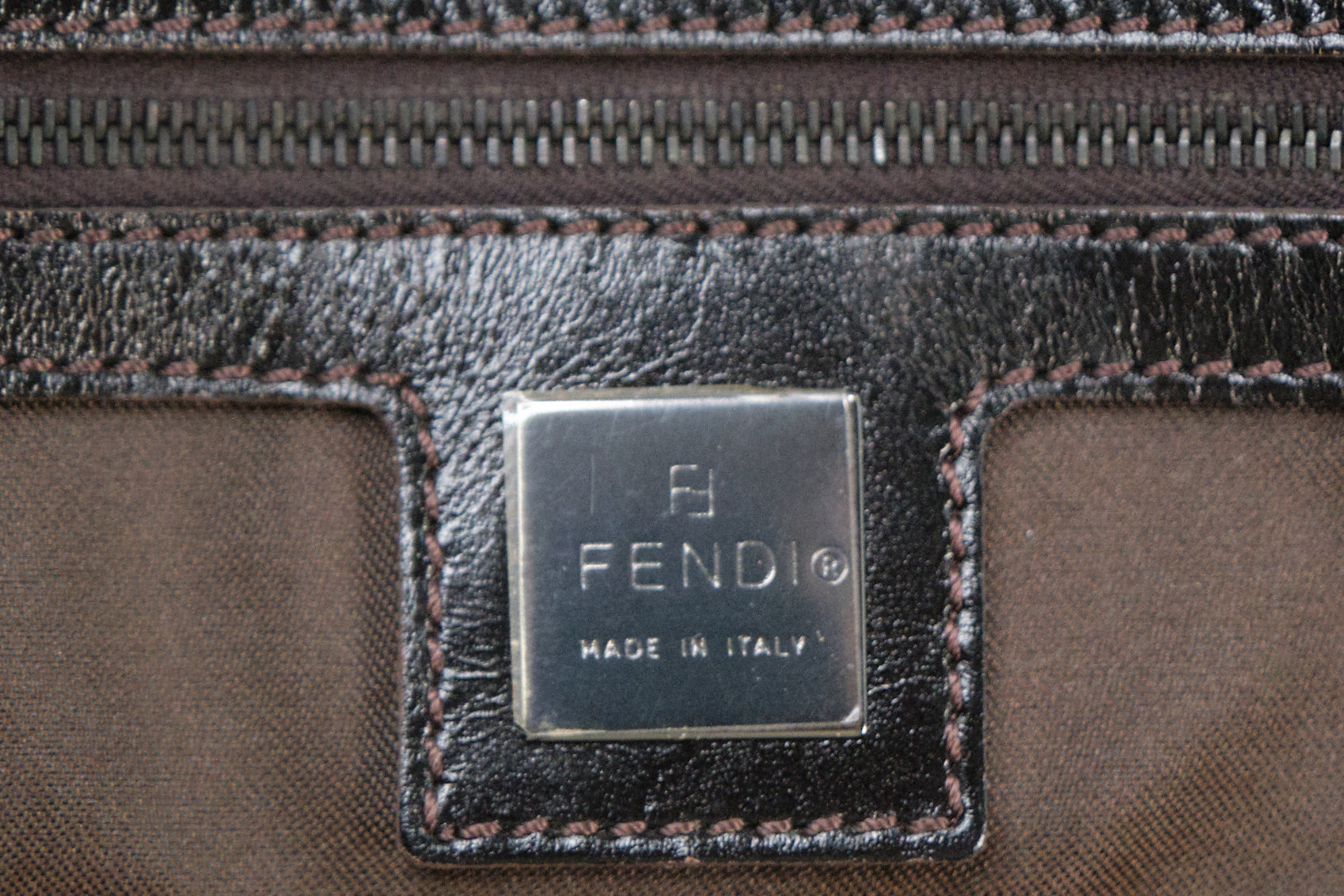 Fendi Zucchino Canvas Handbag - '10s