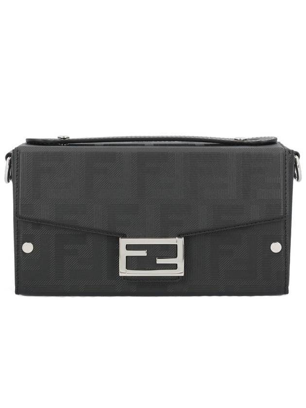 Fendi Baguette Soft Trunk Cross Bag Black