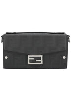 Fendi Baguette Soft Trunk Cross Bag Black
