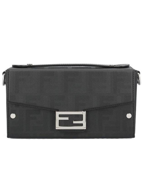 Fendi Baguette Soft Trunk Cross Bag Black