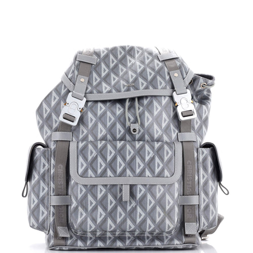 Dior Hit the Road Backpack CD Diamond Coated Canvas