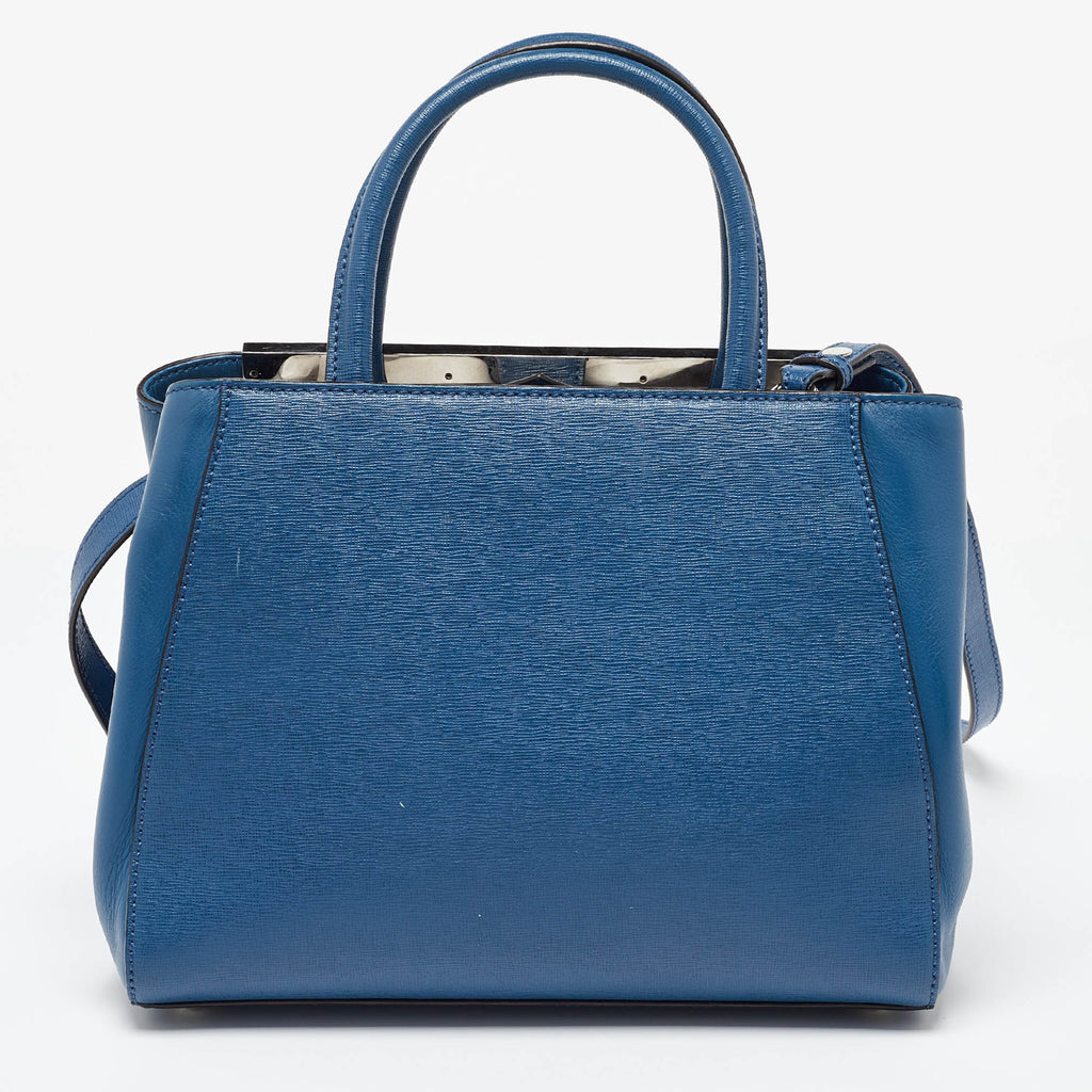 Fendi Blue Leather Petite Sac 2Jours Tote..