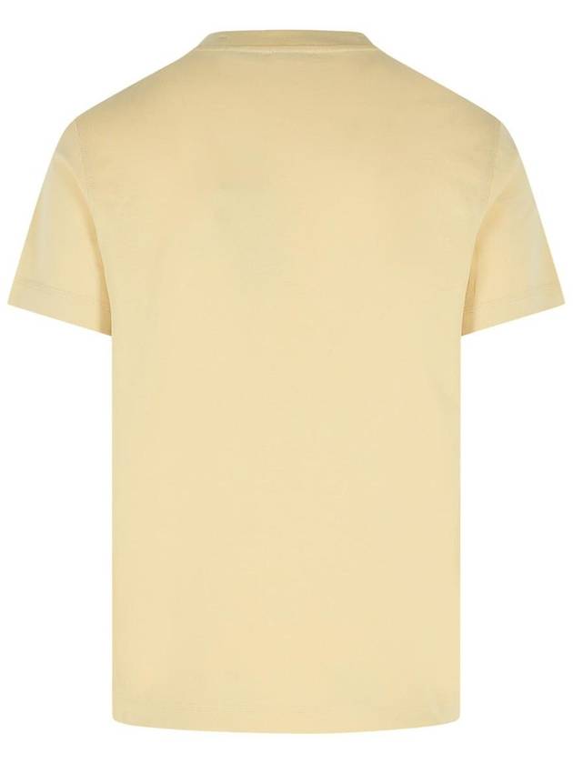 Burberry Check Label Cotton Short Sleeve T-Shirt Beige