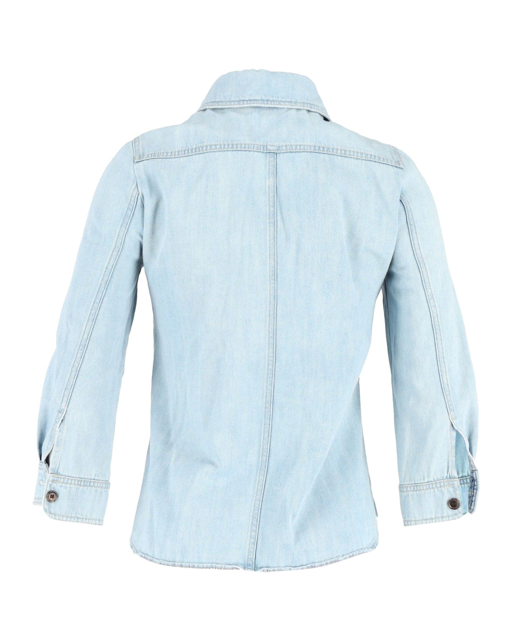 Chloe 3/4 Sleeve Shirt in Light Blue Denim