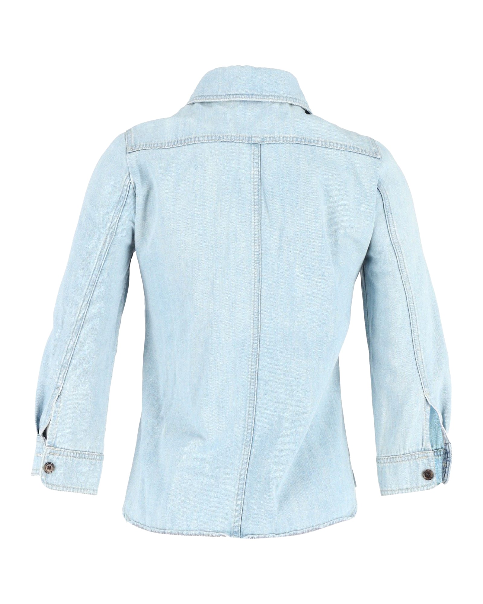Chloe 3/4 Sleeve Shirt in Light Blue Denim