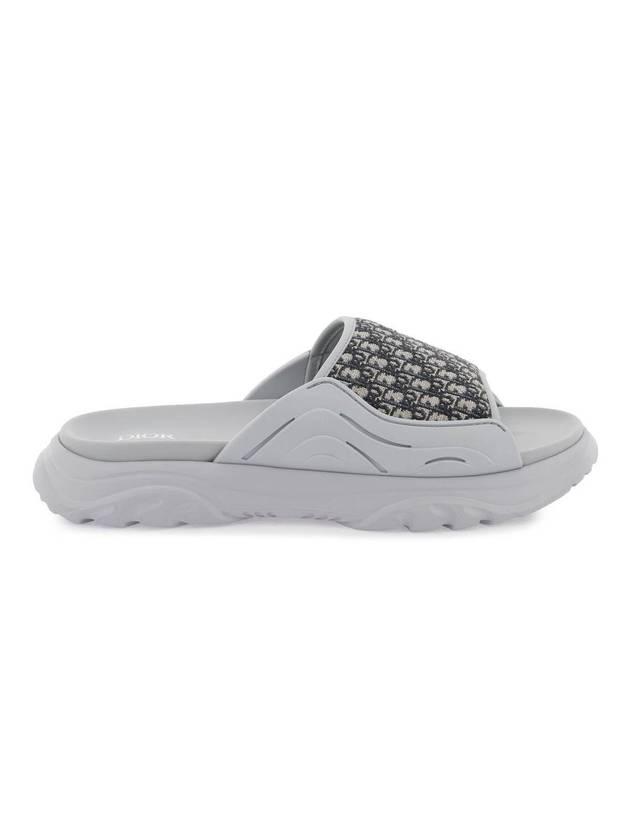 Homme H TOWN Oblique Slippers Beige Gray Dior