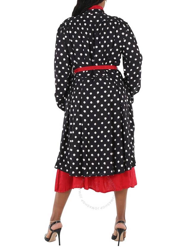 Balenciaga dot print reversible long dress