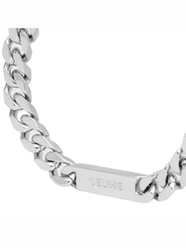 CELINE Gourmette Rhodium Finish Bracelet Silver