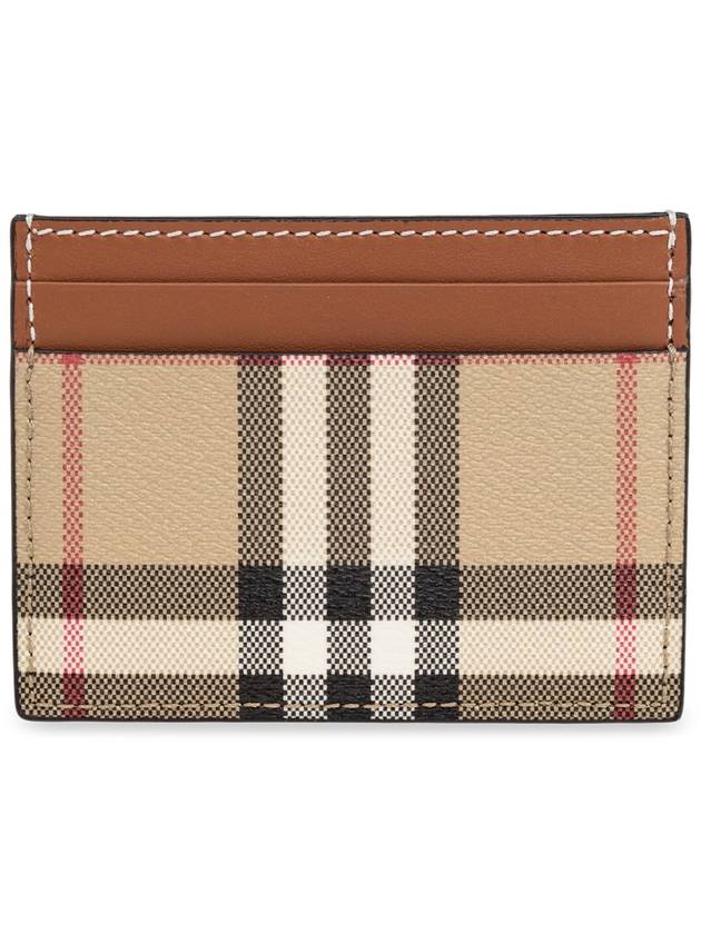 Burberry Check Card Wallet Beige
