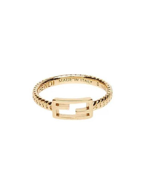 Fendi Link Chain Baguette Ring Gold