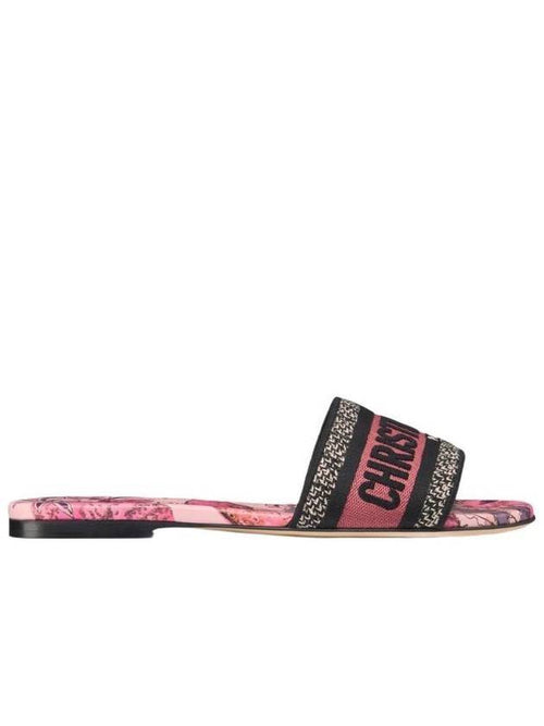 Dway Toile de Jouy Voyage Slippers Indie Pink Dior