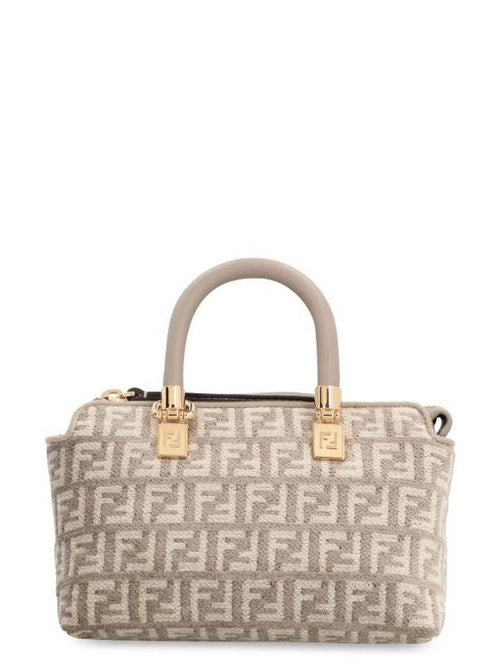 Fendi FF Tapestry Fabric Tote Bag Beige