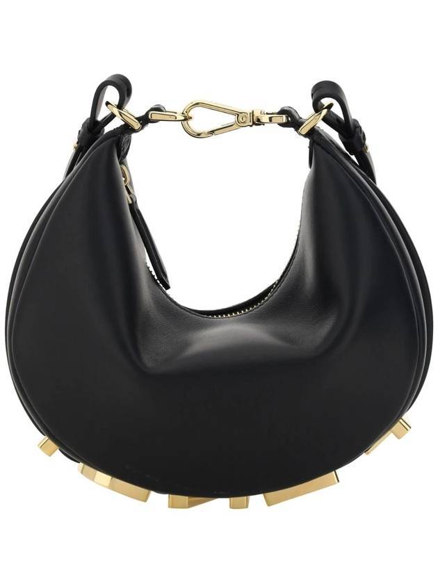 Fendi Fendigraphy Leather Small Tote Bag Black