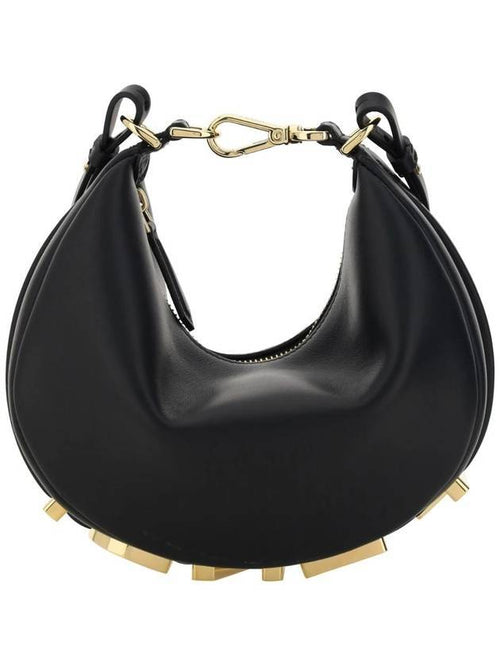 Fendi Fendigraphy Leather Small Tote Bag Black