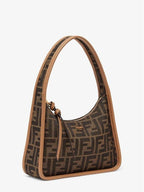Fendi Pendesense FF Fabric Mini Shoulder Bag Brown