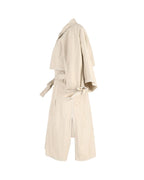 Chloe Belted Trench Coat in Beige Cotton