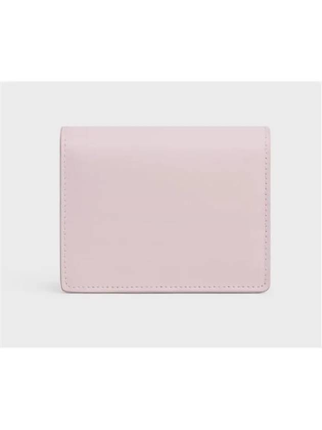 CELINE Triomphe Business Shiny Calfskin Card Wallet Pastel Pink