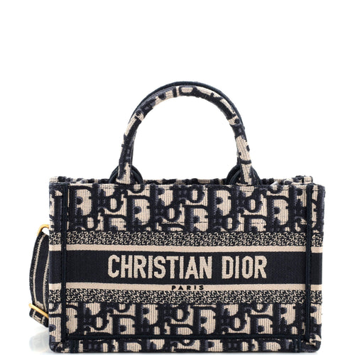 Dior Book Tote with Strap Oblique Canvas Mini