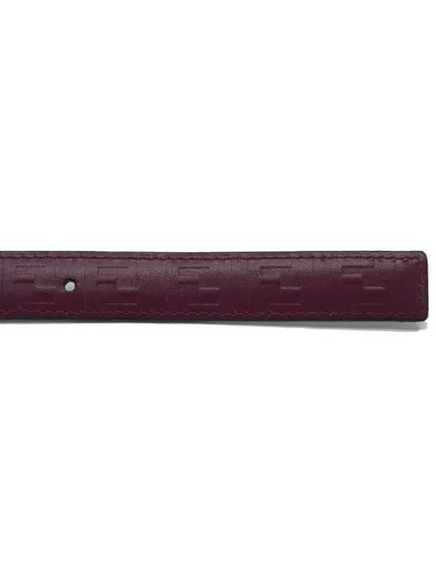 Fendi Diamond Reversible Leather Belt Brown