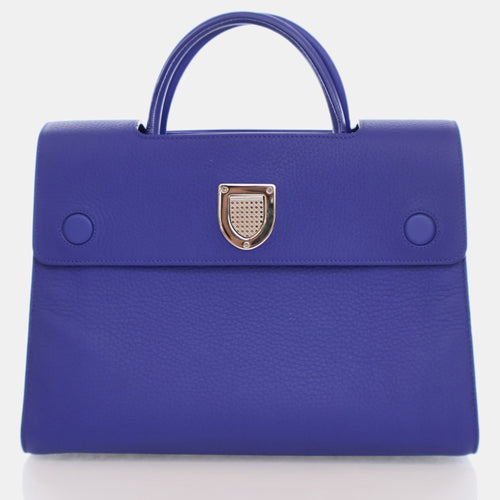 Dior Blue Leather Medium Diorever Top Handle Bag