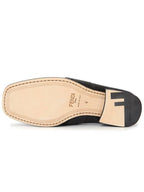 Fendi FF Square Leather Loafers Black
